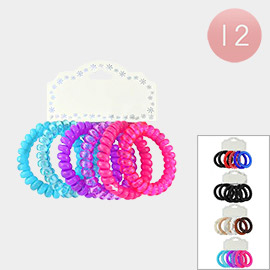 12 SET OF 6 - Stretch Coil Hair Bands