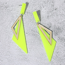 Neon Acrylic Retro Geometric Dangle Earrings