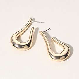 Open Teardrop Hoop Earrings