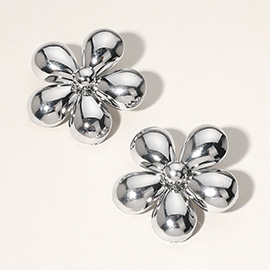 Metal Flower Earrings