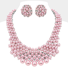 Pearl Embellished Collar Necklace