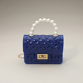 Pearl Handle Mini Jelly Hand Bag / Crossbody Bag