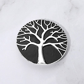 Colored Metal Tree of Life Magnetic Brooch