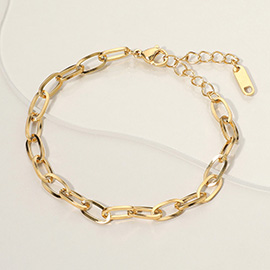 Stainless Steel Paperclip Chain Bracelet