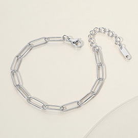 Stainless Steel Paperclip Chain Bracelet