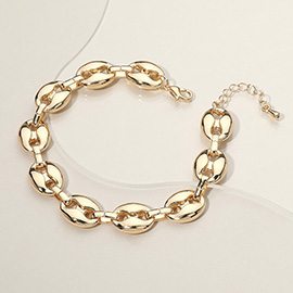 Brass Metal Mariner Link Chain Bracelet