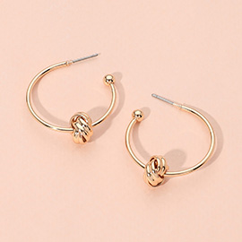 Love Knot Metal Wire Hoop Earrings