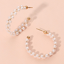 Pearl Hoop Earrings