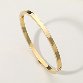 Stainless Steel Hinged Bangle Bracelet