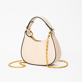 Faux Leather Mini Hobo Handbag / Crossbody Bag