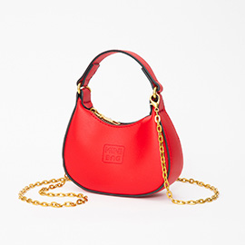 Faux Leather Mini Hobo Handbag / Crossbody Bag