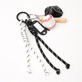 Baseball Name Tag Keychain / Bag Charm