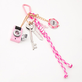 Camera Key Eiffel Tower Casino Chip Carabiner Keychain / Bag Charm