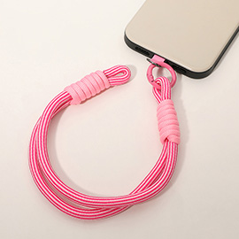 Candy Color Double Loop Phone Wrist Strap / Keychain