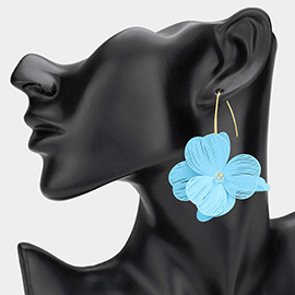 Metal Cutout Flower Dangle Earrings