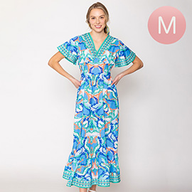 Medium - Abstract Print Maxi Dress