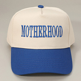 MOTHERHOOD Message Embroidered Baseball Cap