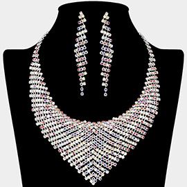 Rhinestone Paved Collar Necklace