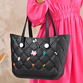 Trendy Silicone Personalized Charm Tote Bag