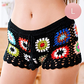 LAREGE - Granny Square Crochet Shorts