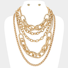 Chunky Multi Layered Statement Necklace