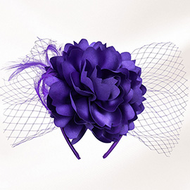 Flower Veil Fascinator / Headband