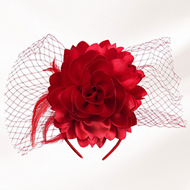 Flower Veil Fascinator / Headband