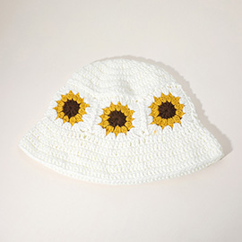 Sunflower Crochet Bucket Hat