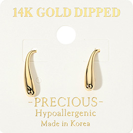 14K Gold Dipped Hypoallergenic Long Teardrop Earrings