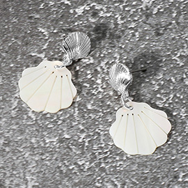 Mother of Pearl Sea Shell Dangle Earrings