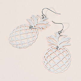 Metal Filigree Pineapple Dangle Earrings