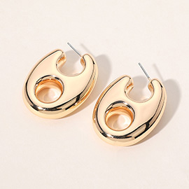 Chunky Metal Mariner Link Earrings