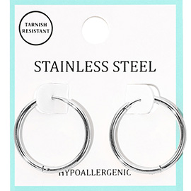 Stainless Steel Hypoallergenic Mini Huggie Hoop Earrings