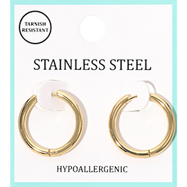 Stainless Steel Hypoallergenic Mini Huggie Hoop Earrings