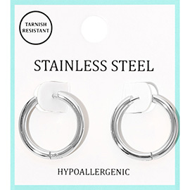 Stainless Steel Hypoallergenic Mini Huggie Hoop Earrings