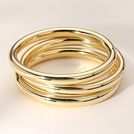 3PCS - Metal Stackable Bangle Bracelets