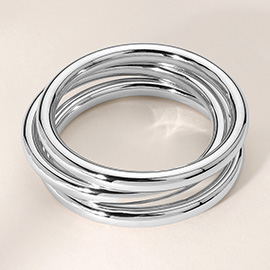 3PCS - Metal Stackable Bangle Bracelets