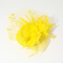 Feather Mesh Fascinator / Headband