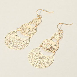 Metal Filigree Dropdown Dangle Earrings