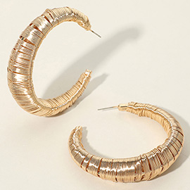 Metal Wired Hoop Earrings