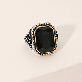 Rectangle Stone Stretch Ring