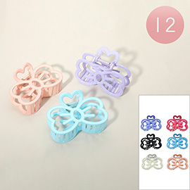 12PCS - Glittered Bow Hair Claw Clips