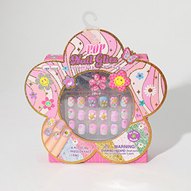 HOT FOUS - Kids Pop Nail Glitz Press on Nail and Matching Ring Set