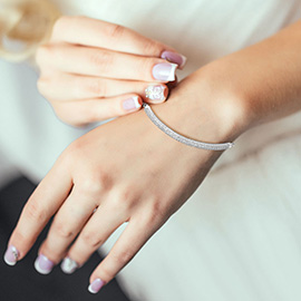 CZ Stone Pave Bar Accent Adjustable Evening Bracelet