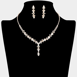 CZ Marquise Vine Cluster Necklace