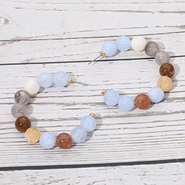 Chunky Resin Ball Beaded Hoop Earrings