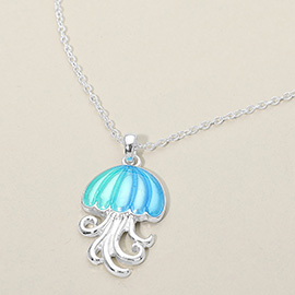 Jellyfish Charm Pendant Necklace