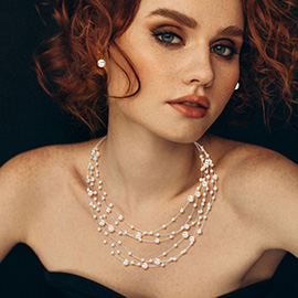Galactic Pearl Collar Necklace