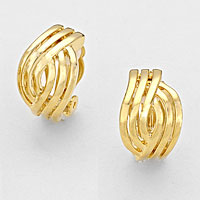 Filigree Shell Clip-On Earrings