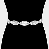 rhinestone sash ribbon bridal wedding belt / Headband